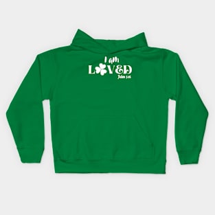 St Patrick's Day-I Am Loved John 3:16 Kids Hoodie